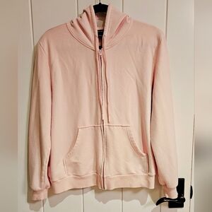 Eddie Bauer Pink full zip fleece hoodie sz medium